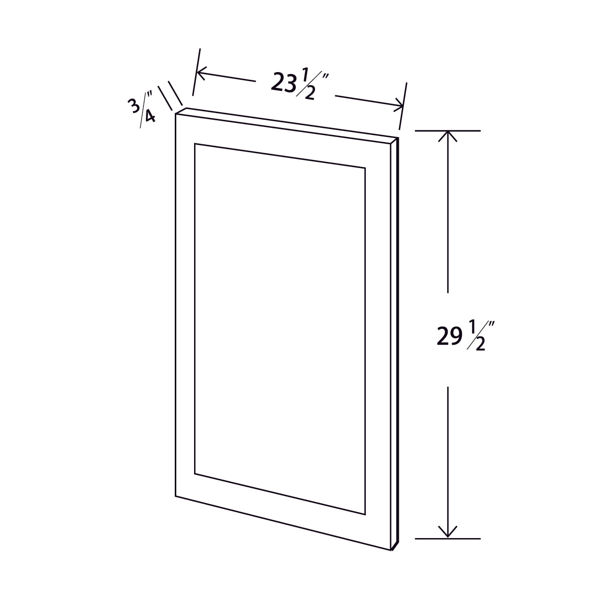 In-Stock Base Decorative Door Panel, 24"