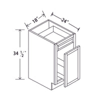 In-Stock Shaker White Waste Basket Base, 18"