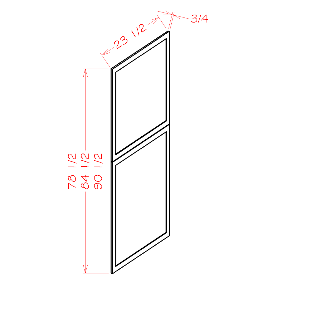 Tall Decorative End Panel, 24" x 84"