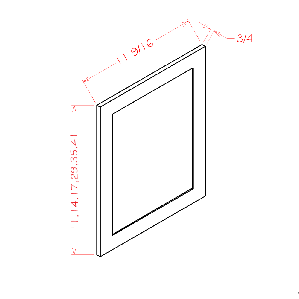 Wall Decorative End Panel, 12' x 12"