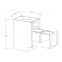 Shaker Trash Can Pullout Base Kit, 21"