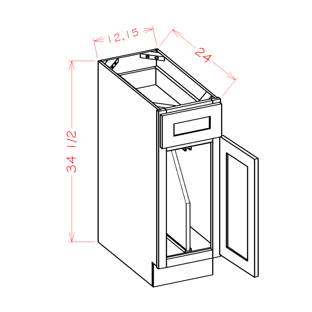 Shaker Tray Divider Base Kit, 15"