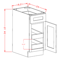 Shaker Double Rollout Shelf Base Kit, 21"