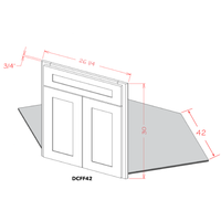 Shaker Diagonal Corner Sink Front
