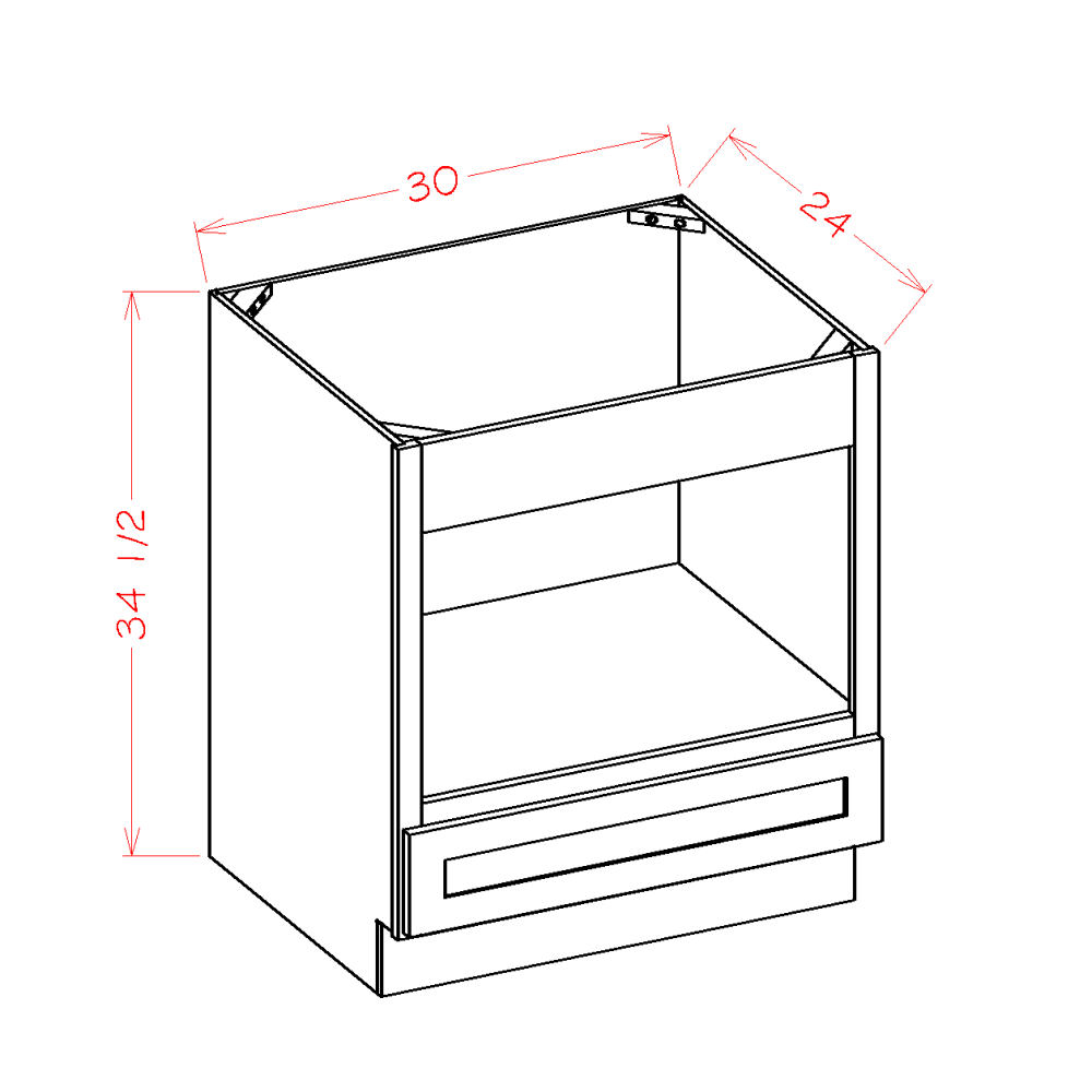 Shaker Base Microwave Cabinet, 30"