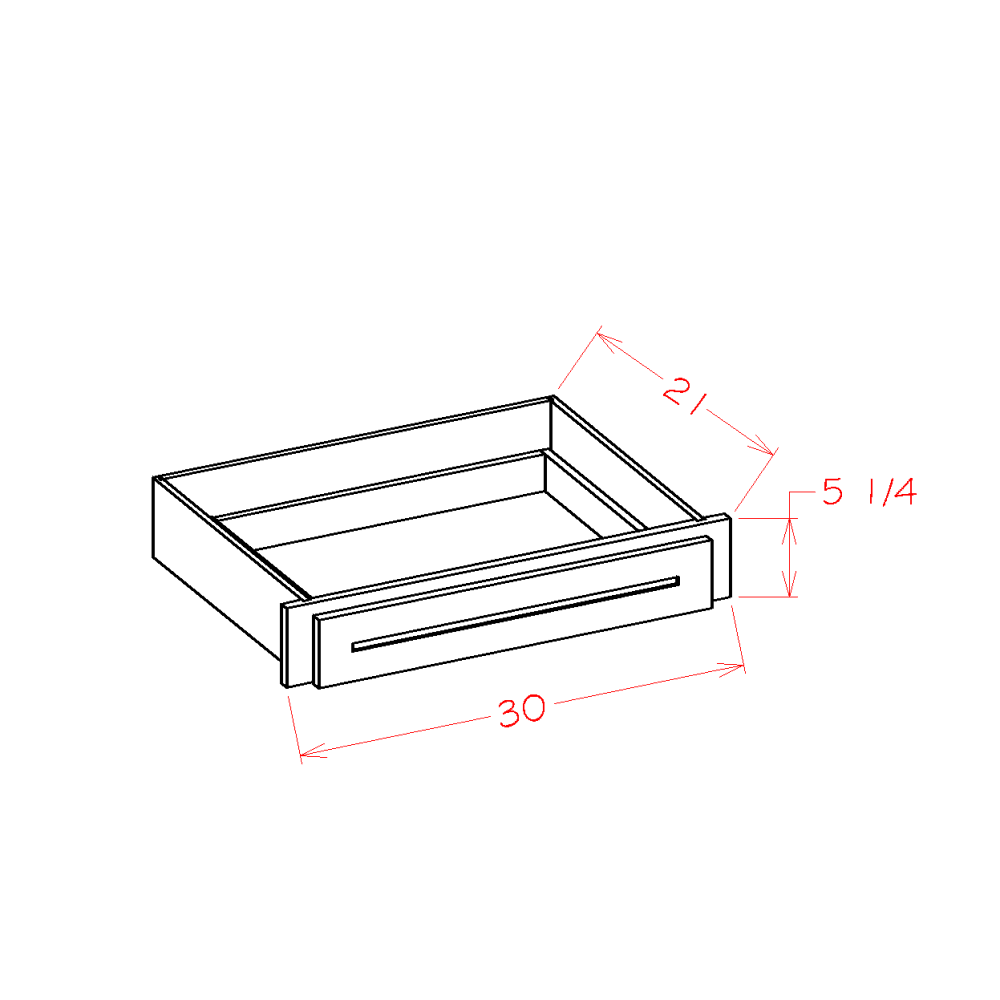 Shaker Desk Knee Drawer, 30"