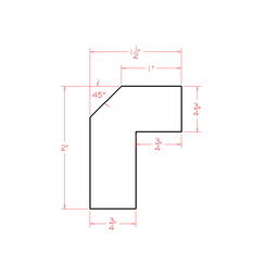 Shaker Angled Light Rail Molding
