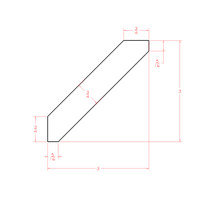 Shaker Large Angled Crown Molding, 8"