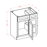 Shaker Vanity Base Drawer (Right), 30"
