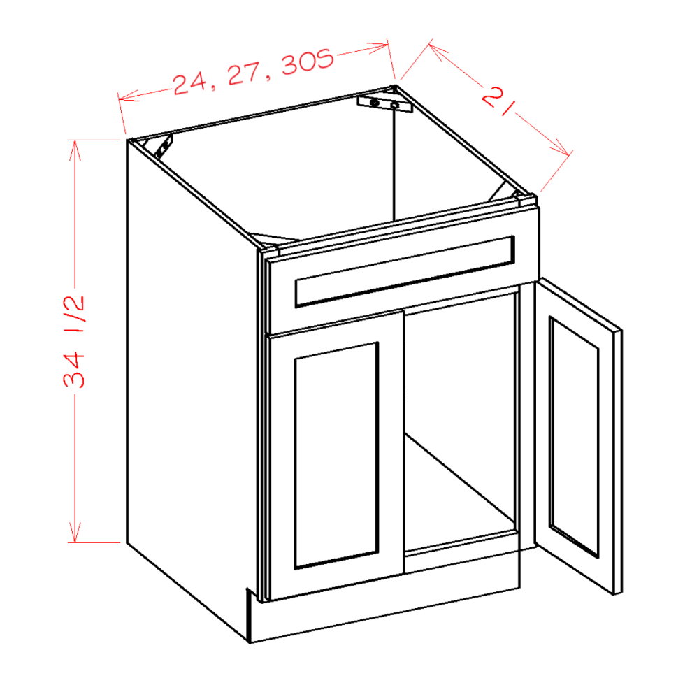 Shaker Vanity Sink Cabinet 24"