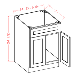 Shaker Vanity Sink Cabinet 24"