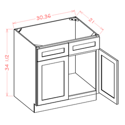 Shaker Vanity Sink Cabinet 36"