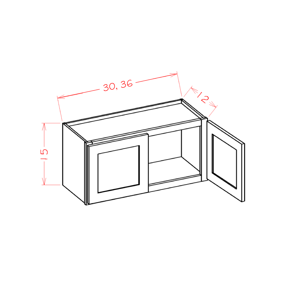 Oxford Wall Bridge Cabinet, 30" x 15"