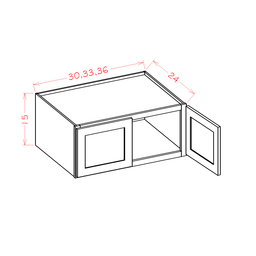 Shaker Wall Refrigerator Cabinet, 30" x 15" x 24"
