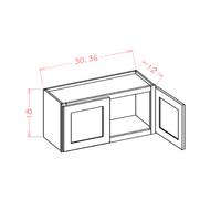 Shaker Wall Bridge Cabinet, 30" x 18"