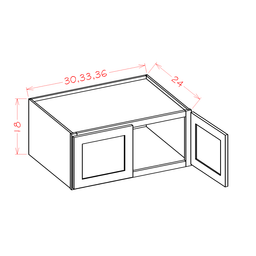 Shaker Wall Refrigerator Cabinet, 30" x 18" x 24"
