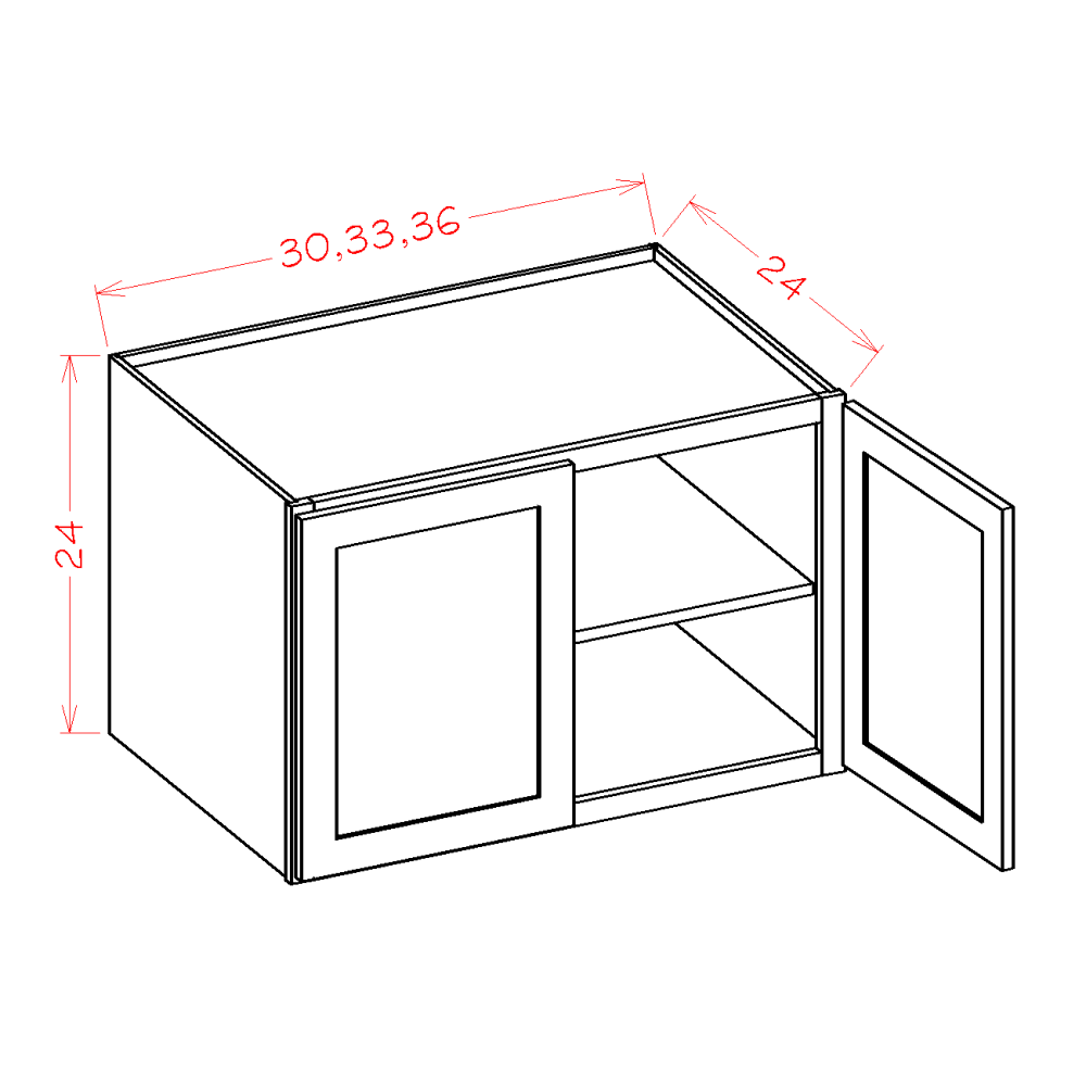 Shaker Wall Refrigerator Cabinet, 30" x 24" x 24"