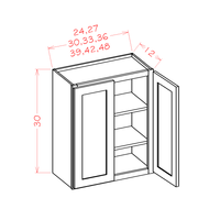 Shaker Double Door Wall Cabinet, 30" x 30"