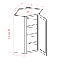 Shaker Diagonal Corner Wall Cabinet, 42" x 24"