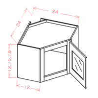 Shaker Wall Diagonal Stacker Cabinet, 12" x 24"