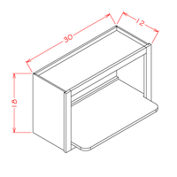 Shaker Wall Microwave Cabinet Kit, 30" x 18"
