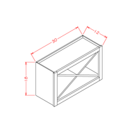 Shaker Wall X Rack Cabinet Kit, 30" x 18"