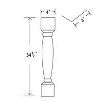 In-Stock Shaker White Decorative Leg
