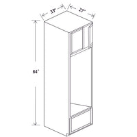 In-Stock Shaker White Tall Oven Pantry, 33" x 84" x 27"