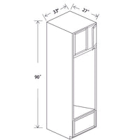 In-Stock Shaker White Tall Oven Pantry, 33" x 90" x 27"