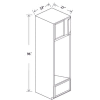 In-Stock Shaker White Tall Oven Pantry, 33" x 96" x 27"