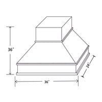 In-Stock Shaker White Range Hood, 36"