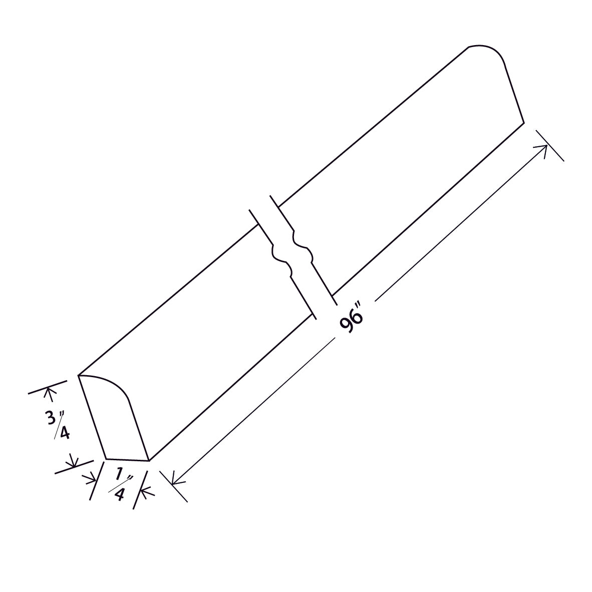 In-Stock Shaker White Scribe Molding