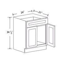 In-Stock Shaker White Vanity, 24"