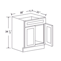 In-Stock Shaker White Vanity, 30"