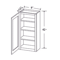 In-Stock Shaker White Wall Cabinet, 9" x 42"