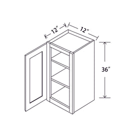 In-Stock Shaker White Wall Cabinet, 12" X 36"