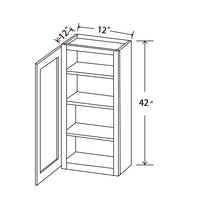 In-Stock Shaker White Wall Cabinet, 12" X 42"