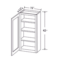 In-Stock Shaker White Wall Cabinet, 15" X 42"