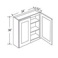 In-Stock Shaker White Wall Cabinet, 24" X 30"