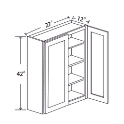 In-Stock Shaker White Wall Cabinet, 27" X 42"