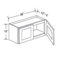 In-Stock Shaker White Wall Cabinet, 30" x 15"