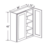 In-Stock Shaker White Wall Cabinet, 30" x 42"