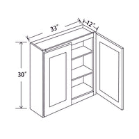 In-Stock Shaker White Wall Cabinet, 33" X 30"