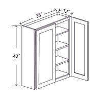 In-Stock Shaker White Wall Cabinet, 33" X 42"