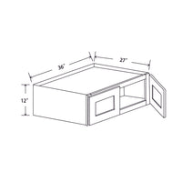 In-Stock Shaker White Wall Cabinet, 36" x 12" x 27"