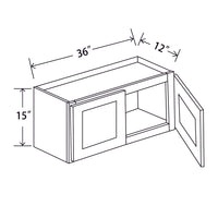 In-Stock Shaker White Wall Cabinet, 36" X 15"