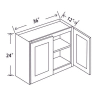 In-Stock Shaker White Wall Cabinet, 36" X 24"