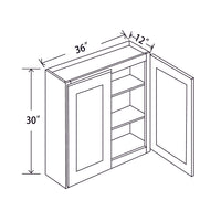 In-Stock Shaker White Wall Cabinet, 36" X 30"