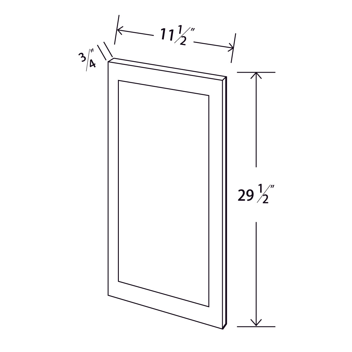 In-Stock Shaker White Wall Decorative Door, 30"