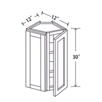 In-Stock Shaker White Wall End Cabinet, 12" x 30"